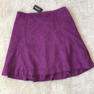 Express Purple Suede Skirt - Brand New
